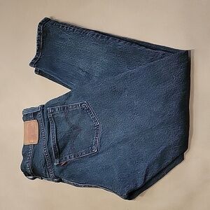 Levi's 501S Size 27x28 Skinny Wild Bunch Dark Wash Button Fly Distressed Jeans